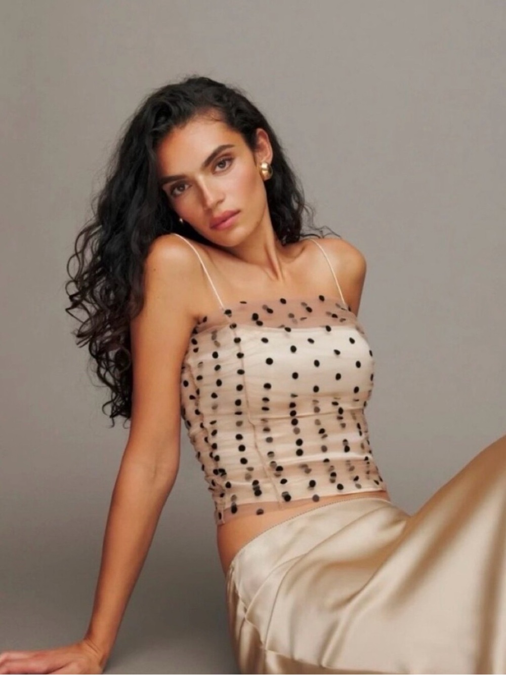 NWT Reformation amber top size 0 champagne